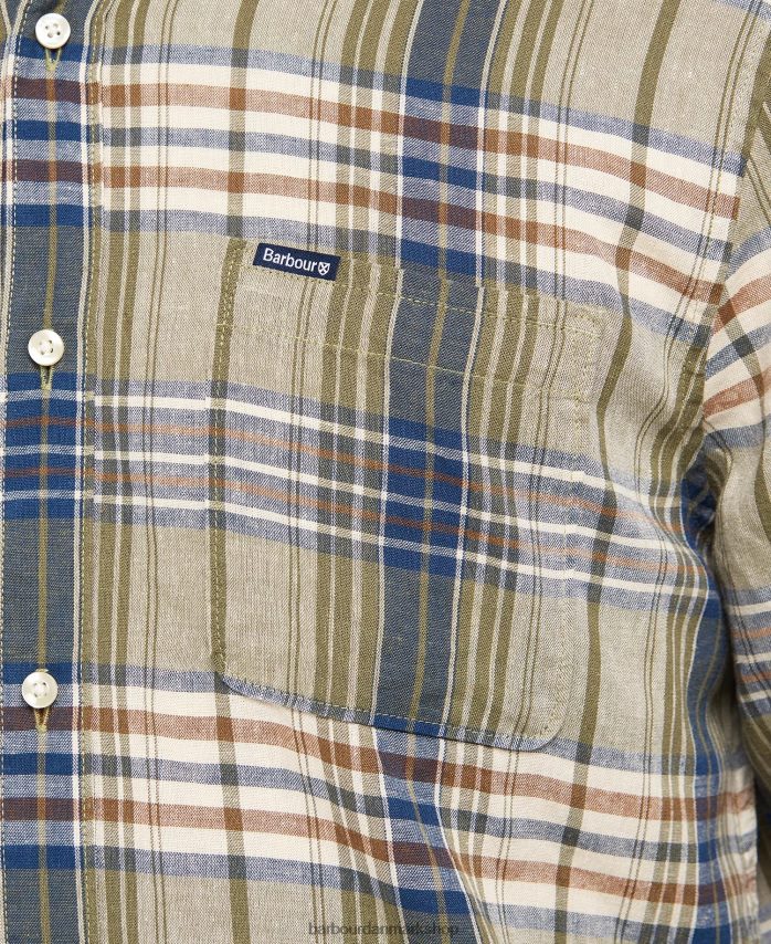 mellemblå laneskin skræddersyet skjorte BR2BR2482 Mænd Barbour tøj