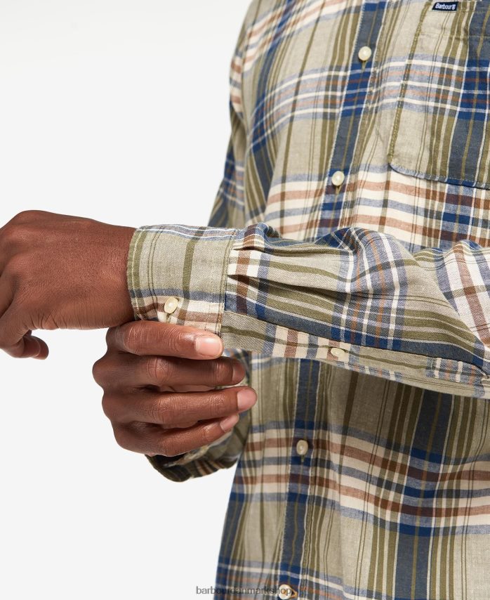 mellemblå laneskin skræddersyet skjorte BR2BR2482 Mænd Barbour tøj