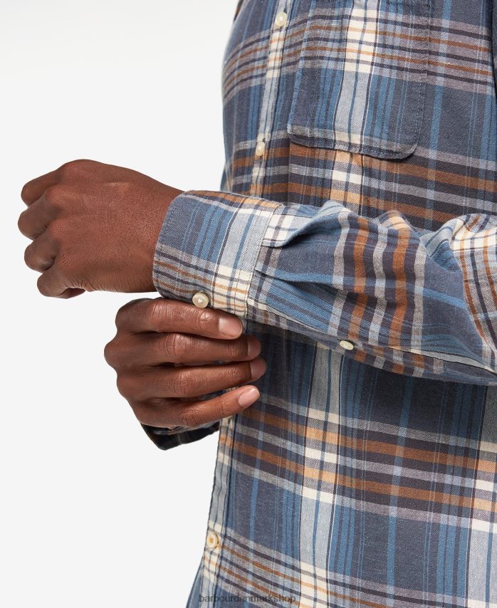 mellemblå laneskin skræddersyet skjorte BR2BR2516 Mænd Barbour tøj