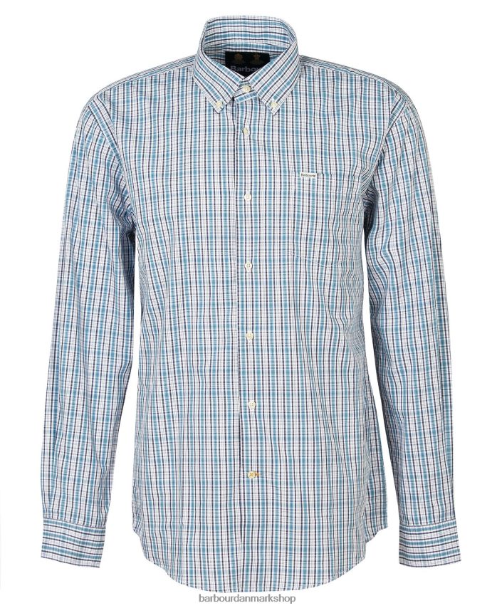 mellemblå otterburn almindelig ternet skjorte BR2BR2414 Mænd Barbour tøj