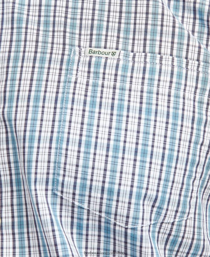 mellemblå otterburn almindelig ternet skjorte BR2BR2414 Mænd Barbour tøj