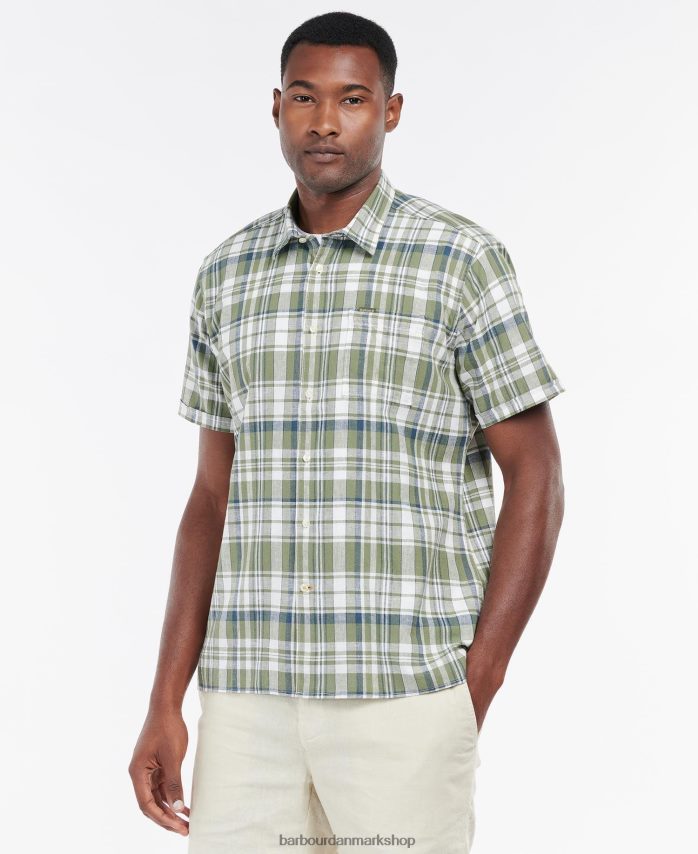 oliven bodmin kortærmet sommerskjorte BR2BR2396 Mænd Barbour tøj