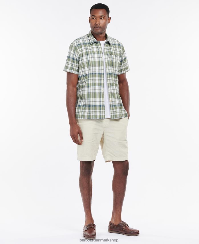 oliven bodmin kortærmet sommerskjorte BR2BR2396 Mænd Barbour tøj