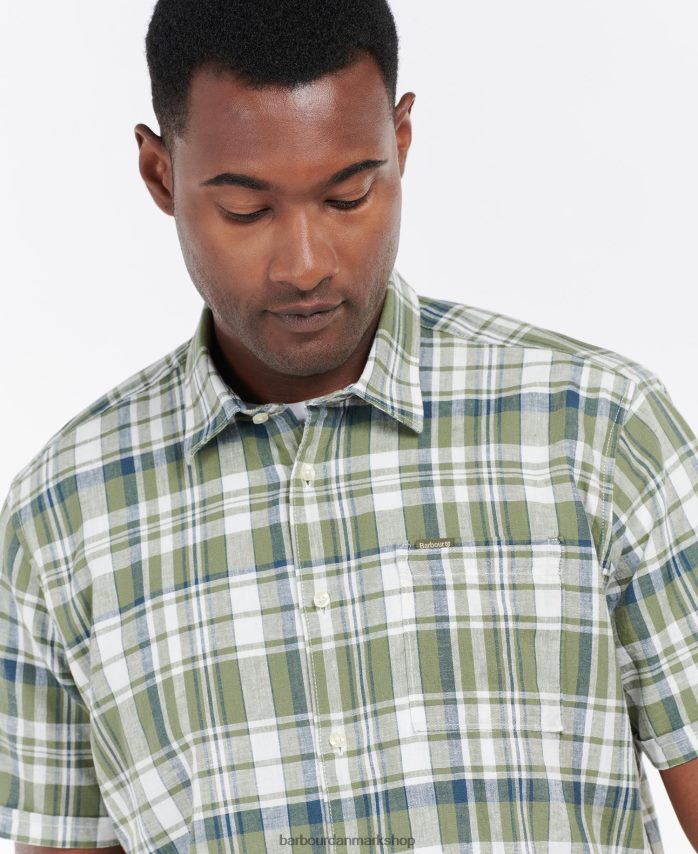 oliven bodmin kortærmet sommerskjorte BR2BR2396 Mænd Barbour tøj