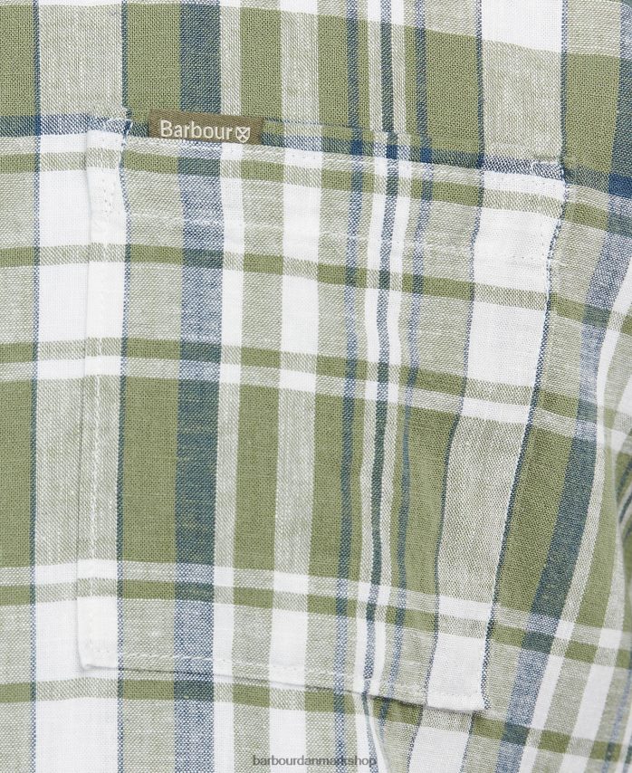 oliven bodmin kortærmet sommerskjorte BR2BR2396 Mænd Barbour tøj