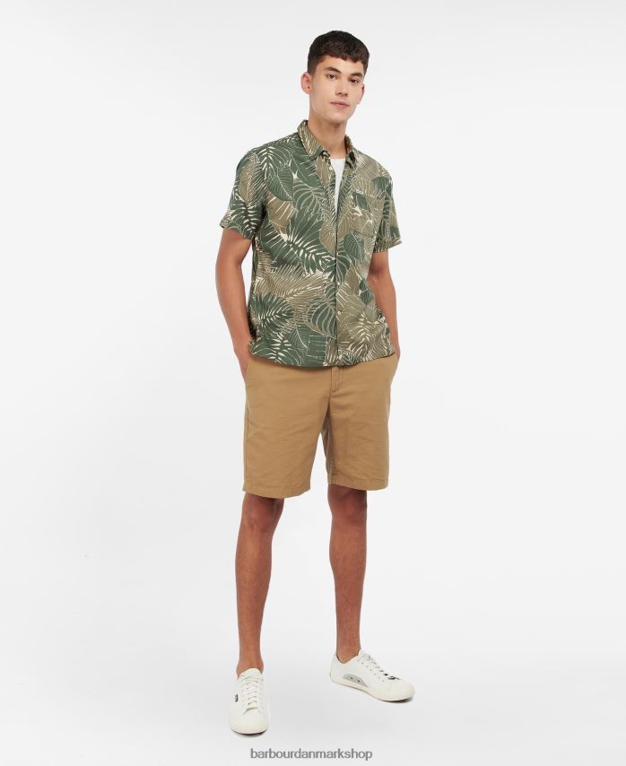 oliven cornwall sommerskjorte BR2BR2348 Mænd Barbour tøj