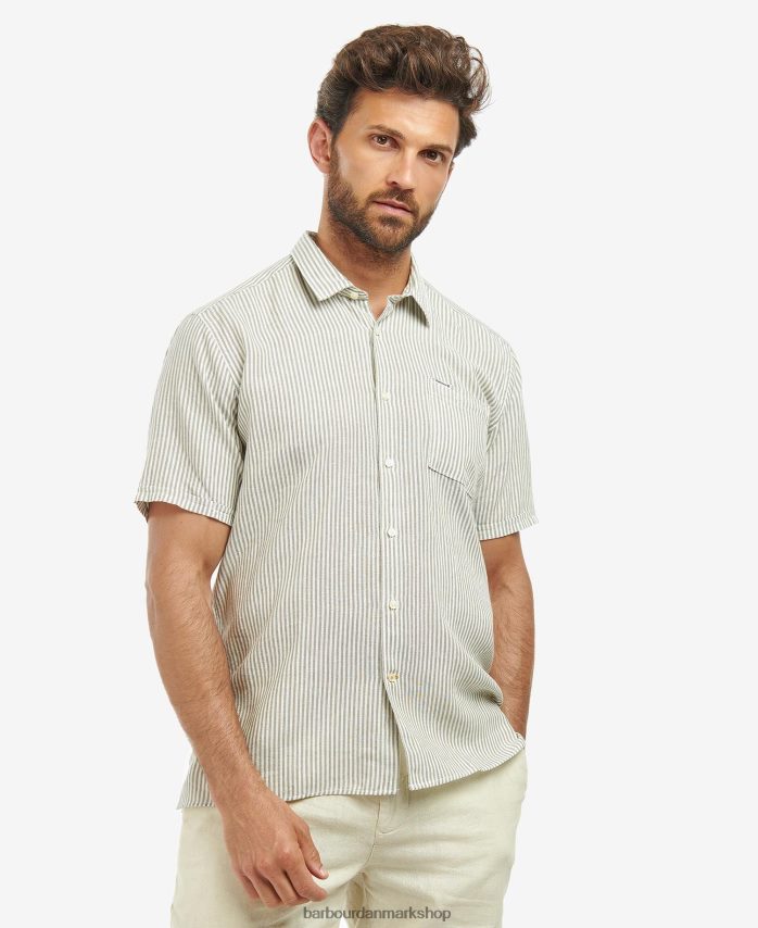 oliven deerpark skræddersyet skjorte BR2BR2487 Mænd Barbour tøj