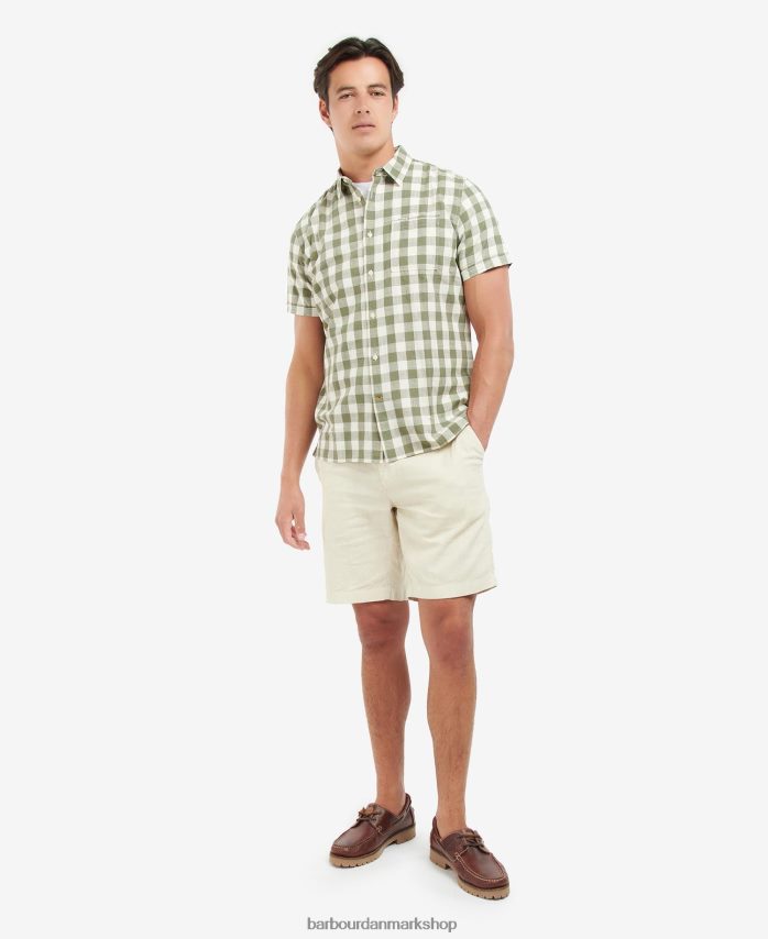 oliven hilson skræddersyet skjorte BR2BR2514 Mænd Barbour tøj