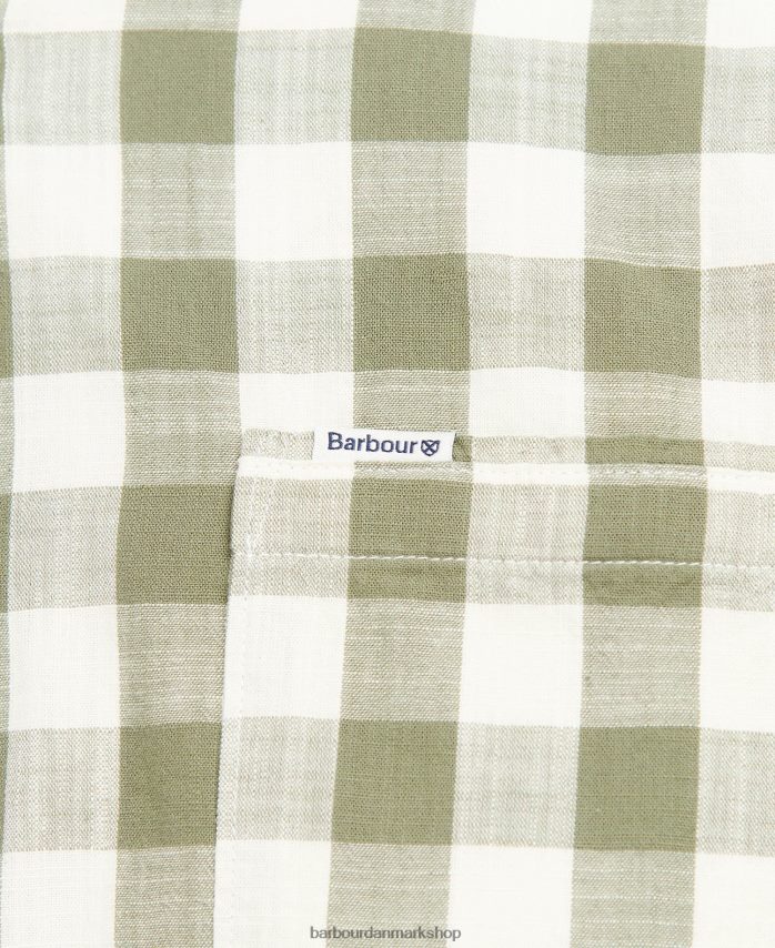 oliven hilson skræddersyet skjorte BR2BR2514 Mænd Barbour tøj