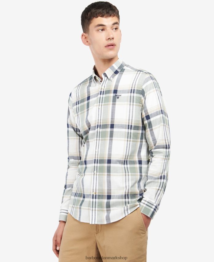 oliven skræddersyet børneskjorte BR2BR2407 Mænd Barbour tøj