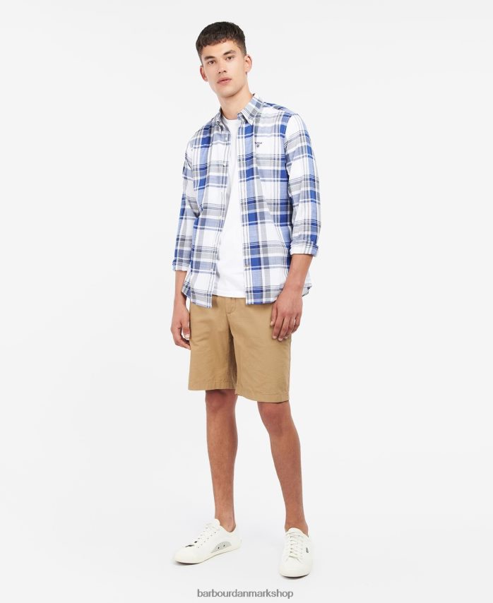 oliven skræddersyet børneskjorte BR2BR2457 Mænd Barbour tøj