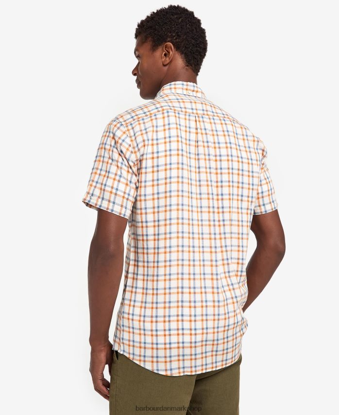 oliven skræddersyet skjorte i wrayside BR2BR2436 Mænd Barbour tøj