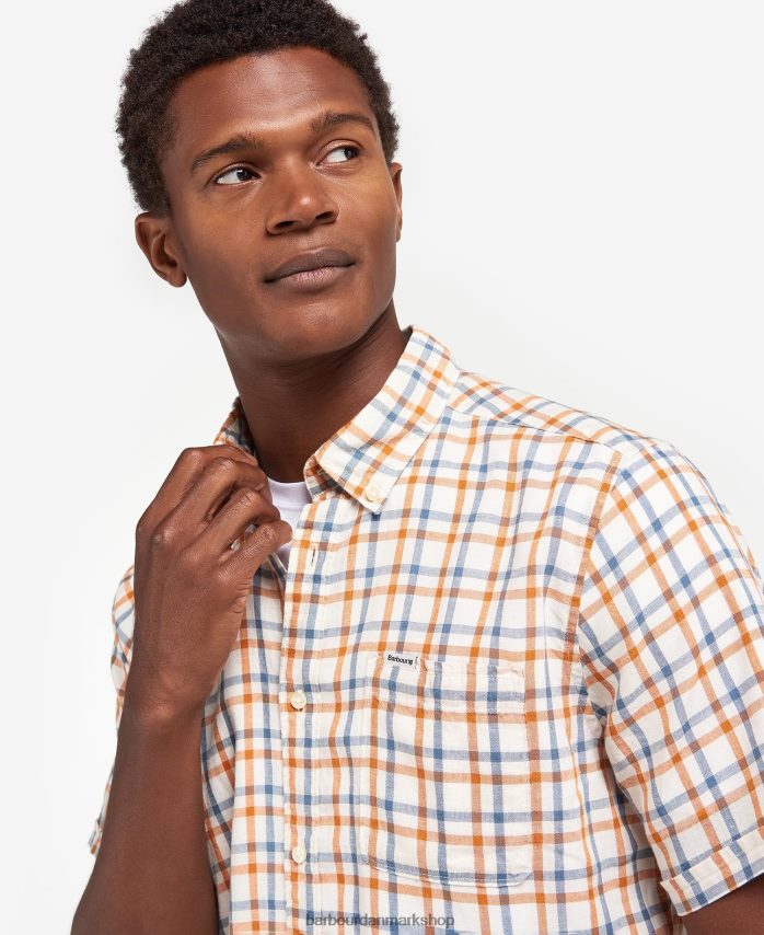 oliven skræddersyet skjorte i wrayside BR2BR2436 Mænd Barbour tøj