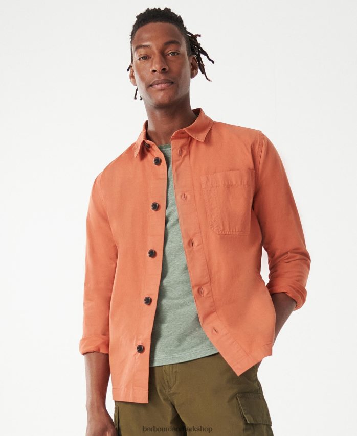 orange krydderi longshore overtrøje BR2BR2389 Mænd Barbour tøj