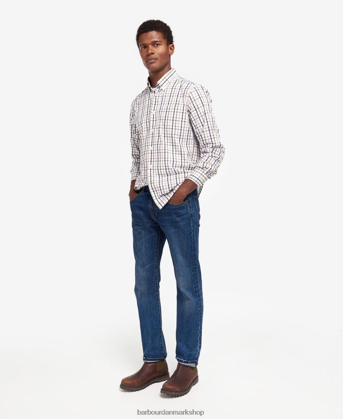 rød eldon skræddersyet skjorte BR2BR2467 Mænd Barbour tøj