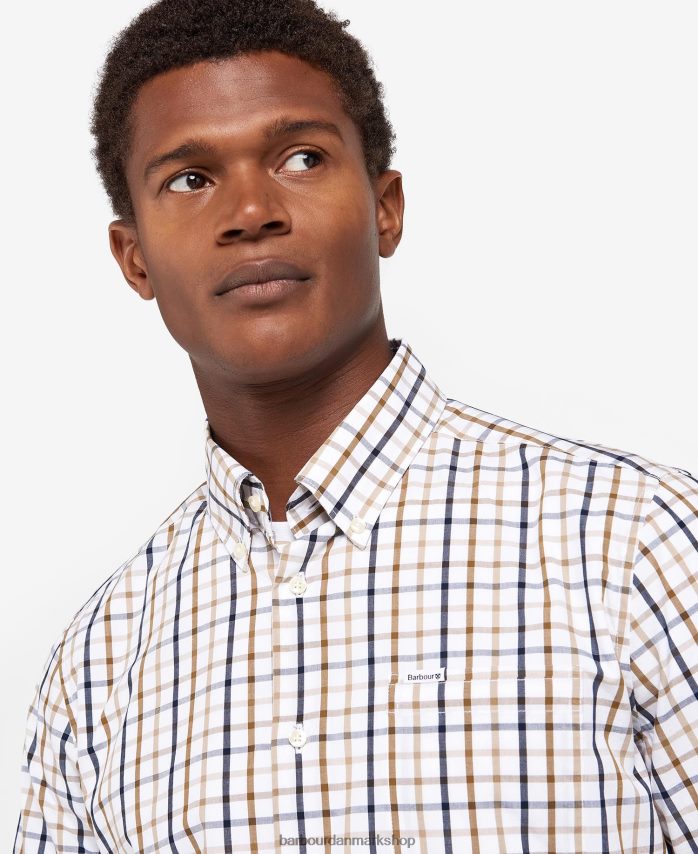 rød eldon skræddersyet skjorte BR2BR2467 Mænd Barbour tøj