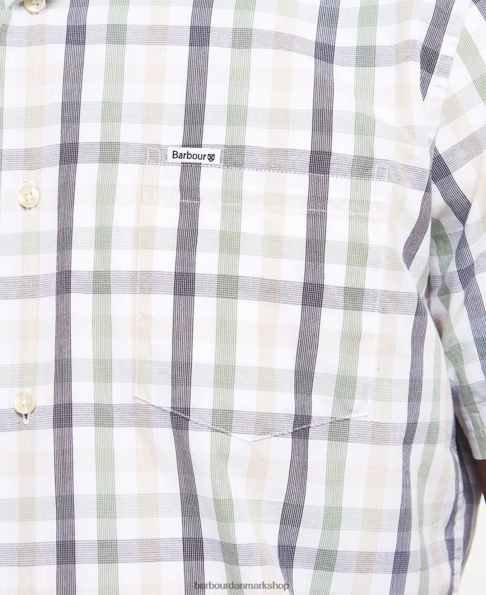 rød longstone kortærmet skræddersyet skjorte BR2BR2394 Mænd Barbour tøj