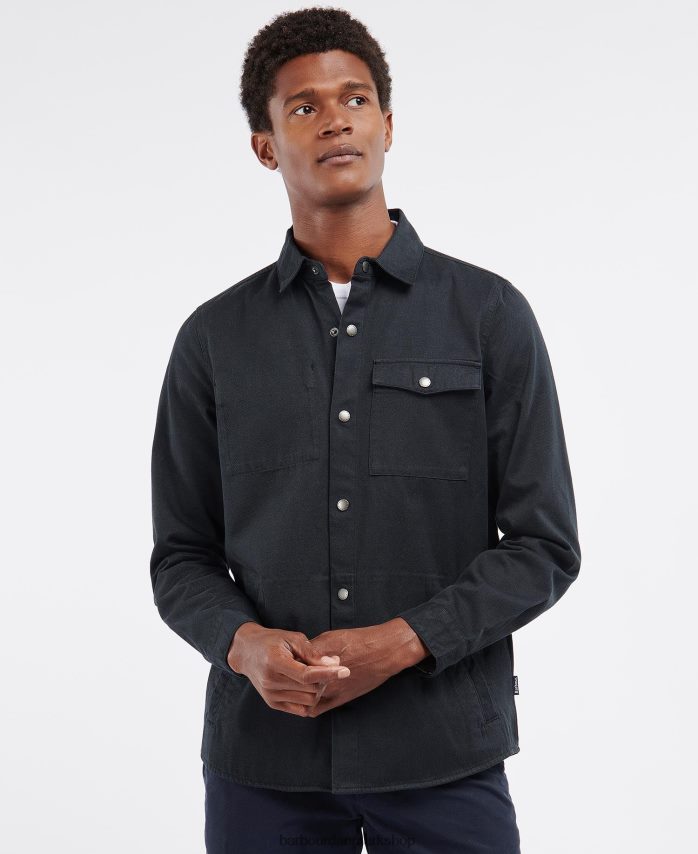 sort mortan overshirt BR2BR2334 Mænd Barbour tøj
