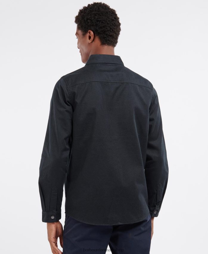 sort mortan overshirt BR2BR2334 Mænd Barbour tøj