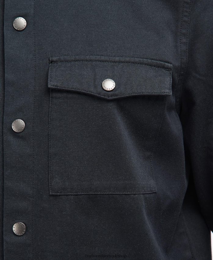 sort mortan overshirt BR2BR2334 Mænd Barbour tøj