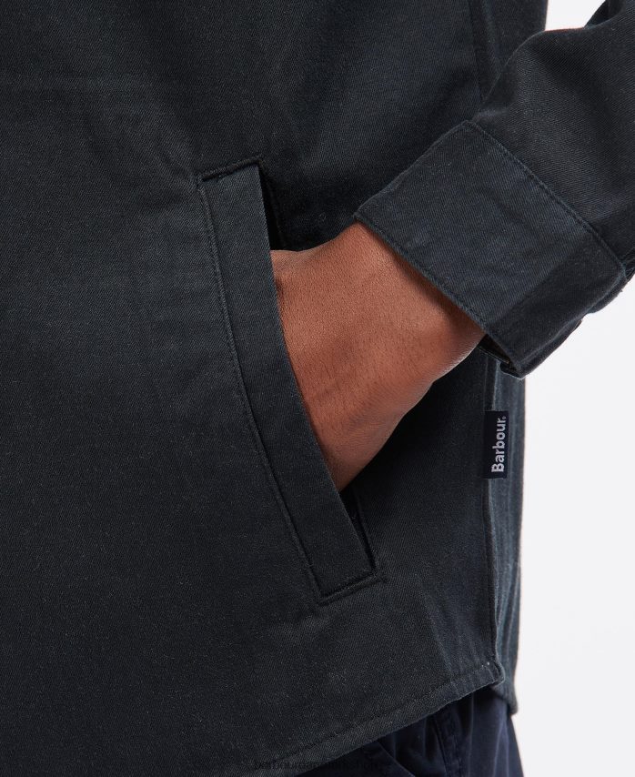 sort mortan overshirt BR2BR2334 Mænd Barbour tøj