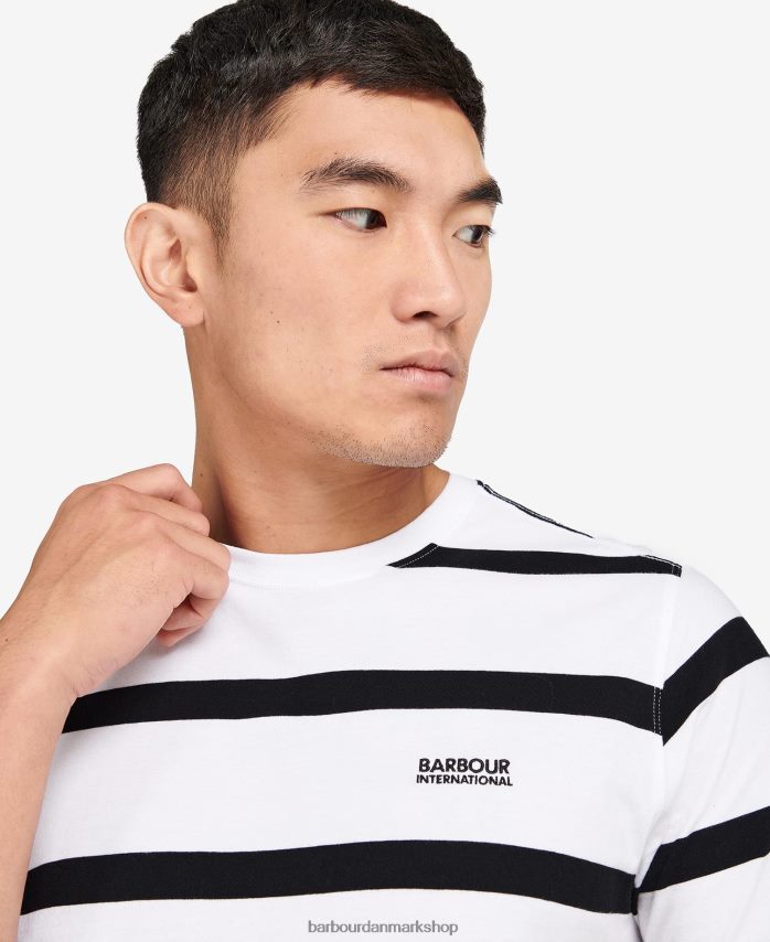 blå horisont cobain stribet t-shirt BR2BR2913 Mænd Barbour tøj