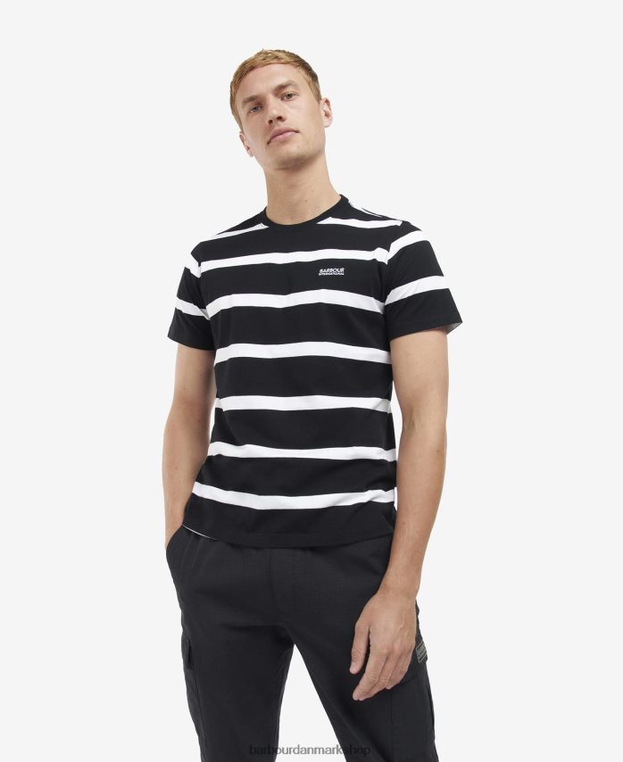 blå horisont cobain stribet t-shirt BR2BR2919 Mænd Barbour tøj