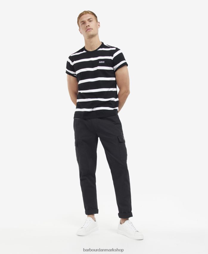 blå horisont cobain stribet t-shirt BR2BR2919 Mænd Barbour tøj