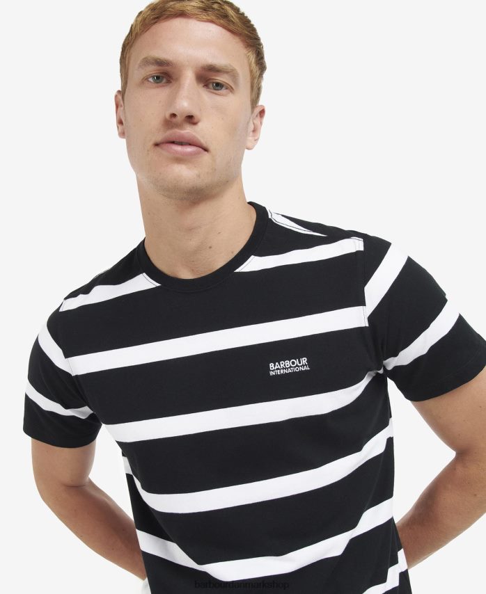 blå horisont cobain stribet t-shirt BR2BR2919 Mænd Barbour tøj