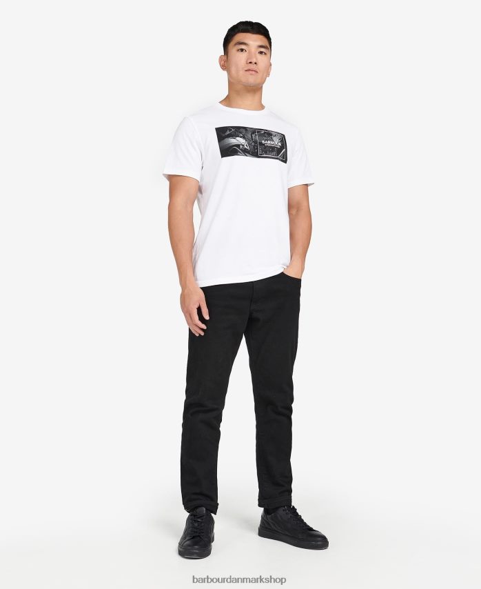 blå horisont fairing t-shirt med grafisk tryk BR2BR2911 Mænd Barbour tøj