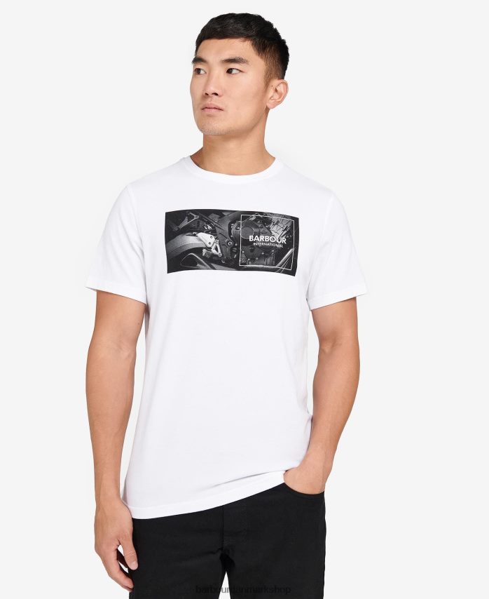blå horisont fairing t-shirt med grafisk tryk BR2BR2911 Mænd Barbour tøj