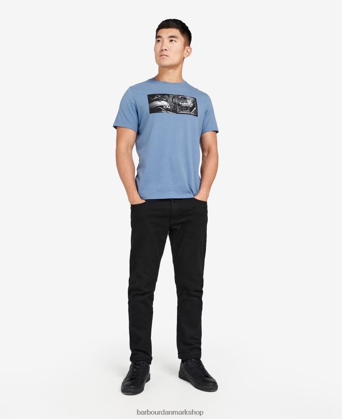 blå horisont fairing t-shirt med grafisk tryk BR2BR2948 Mænd Barbour tøj