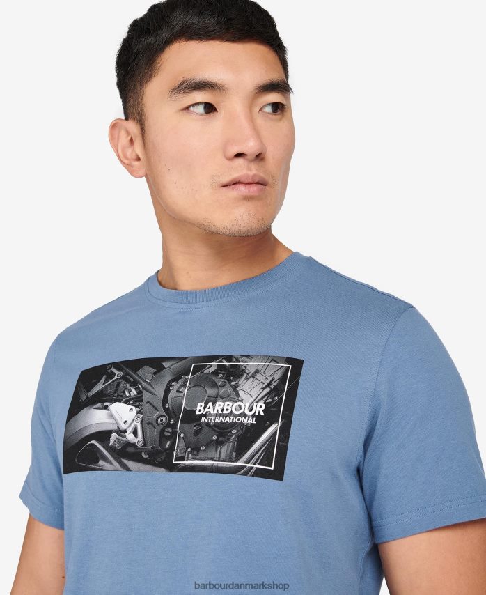 blå horisont fairing t-shirt med grafisk tryk BR2BR2948 Mænd Barbour tøj