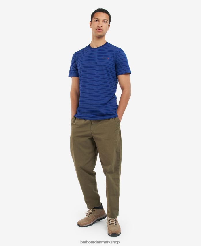 blækblå stainton stribet t-shirt BR2BR2853 Mænd Barbour tøj