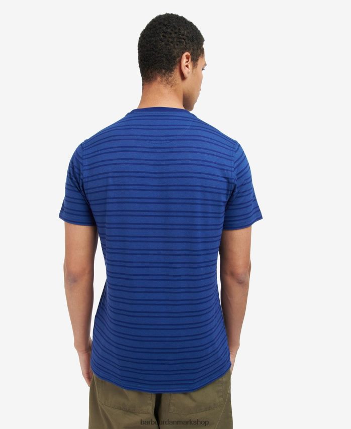 blækblå stainton stribet t-shirt BR2BR2853 Mænd Barbour tøj