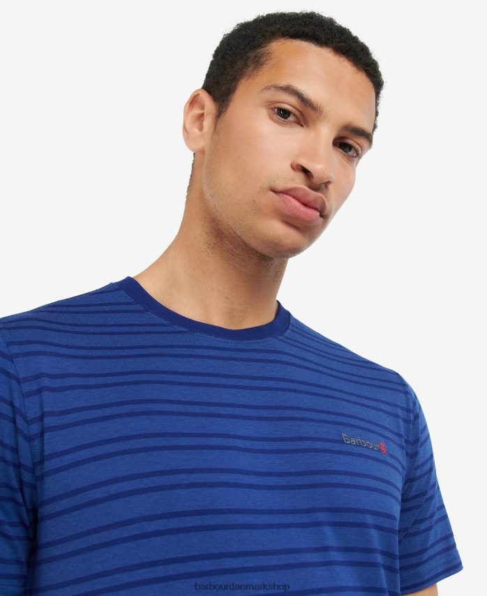 blækblå stainton stribet t-shirt BR2BR2853 Mænd Barbour tøj