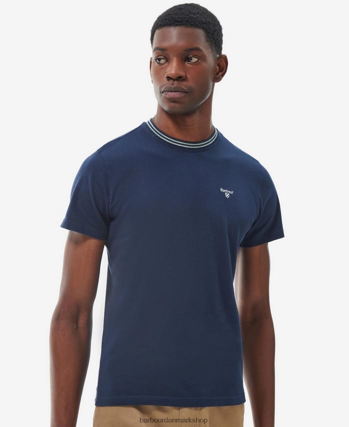 blå kridt austwick t-shirt BR2BR2760 Mænd Barbour tøj