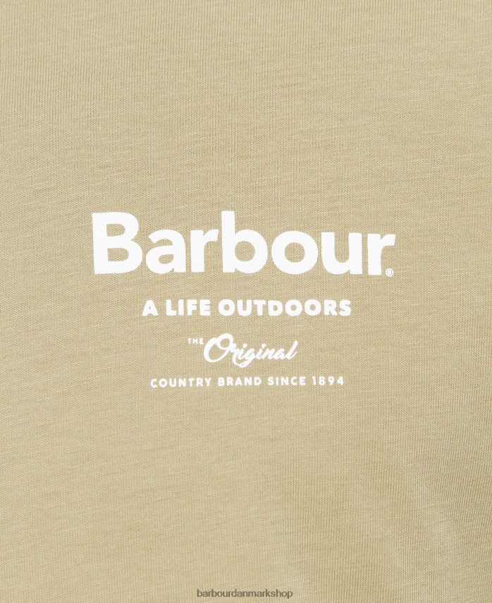 bleget oliven satley t-shirt med grafisk tryk BR2BR2814 Mænd Barbour tøj