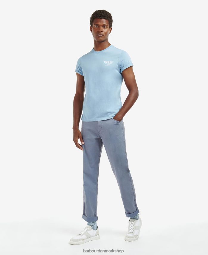 bleget oliven satley t-shirt med grafisk tryk BR2BR2904 Mænd Barbour tøj