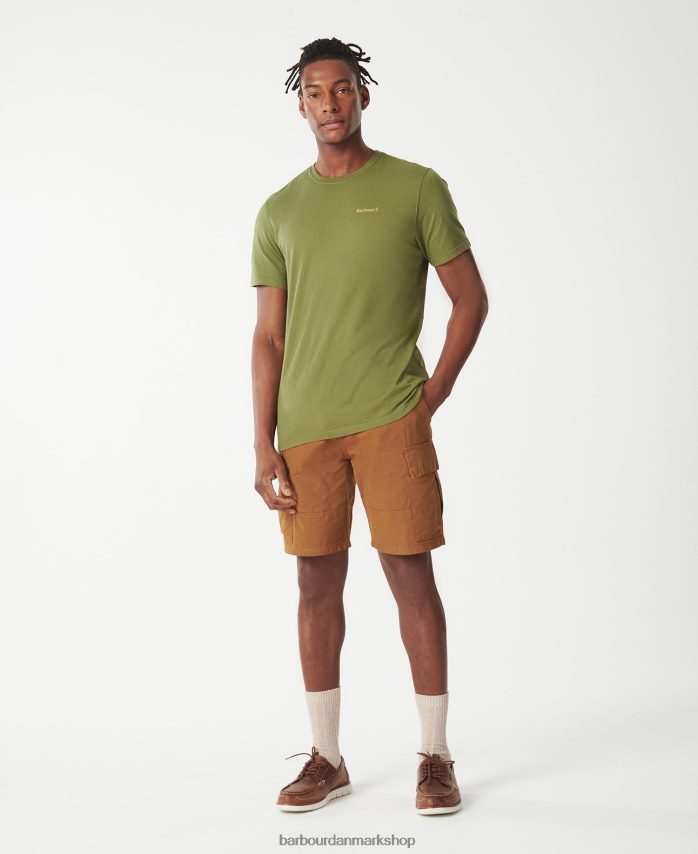 brændt oliven kentrigg t-shirt BR2BR2752 Mænd Barbour tøj