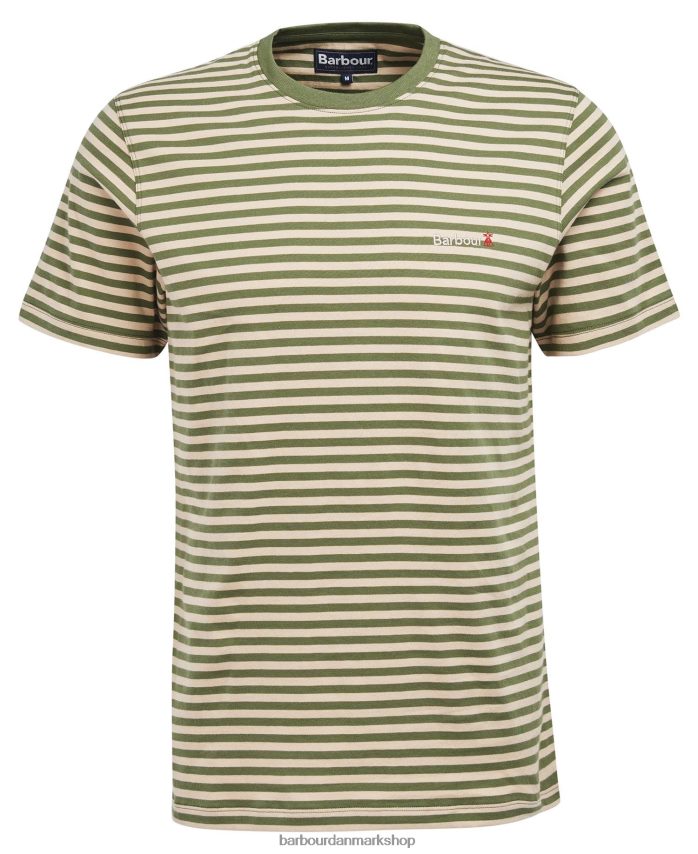 falmet orange bilting stribet t-shirt BR2BR2746 Mænd Barbour tøj