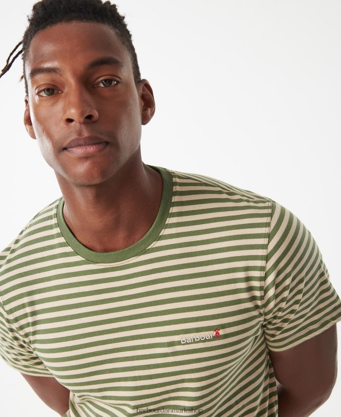 falmet orange bilting stribet t-shirt BR2BR2746 Mænd Barbour tøj