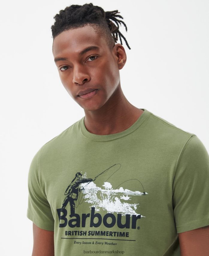 falmet orange støbt t-shirt BR2BR2745 Mænd Barbour tøj