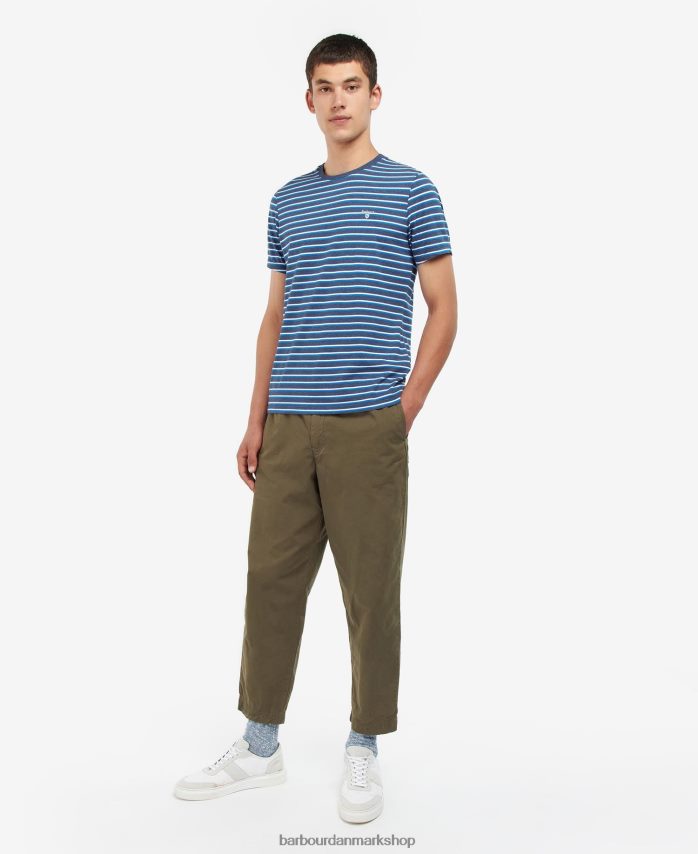 grå mergel ponte stribet t-shirt BR2BR2889 Mænd Barbour tøj