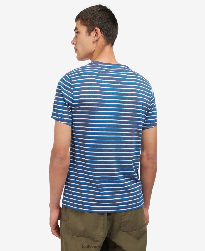 grå mergel ponte stribet t-shirt BR2BR2889 Mænd Barbour tøj