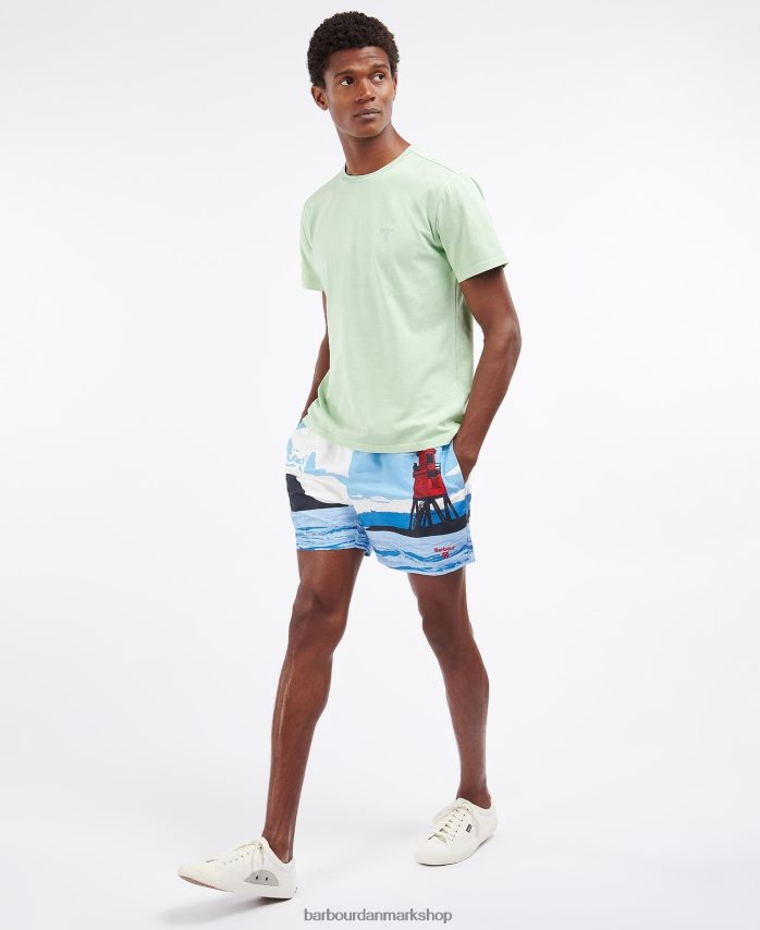 himmel farvet t-shirt BR2BR2800 Mænd Barbour tøj