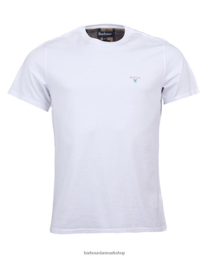 hvid aboyne t-shirt BR2BR2778 Mænd Barbour tøj