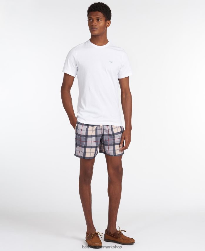 hvid aboyne t-shirt BR2BR2778 Mænd Barbour tøj