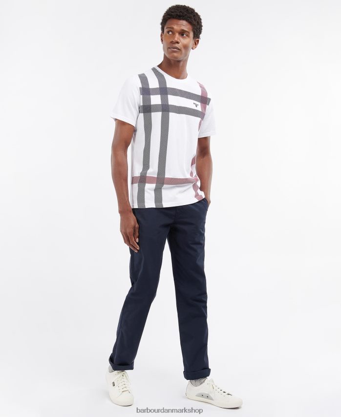 hvid norman t-shirt BR2BR2962 Mænd Barbour tøj