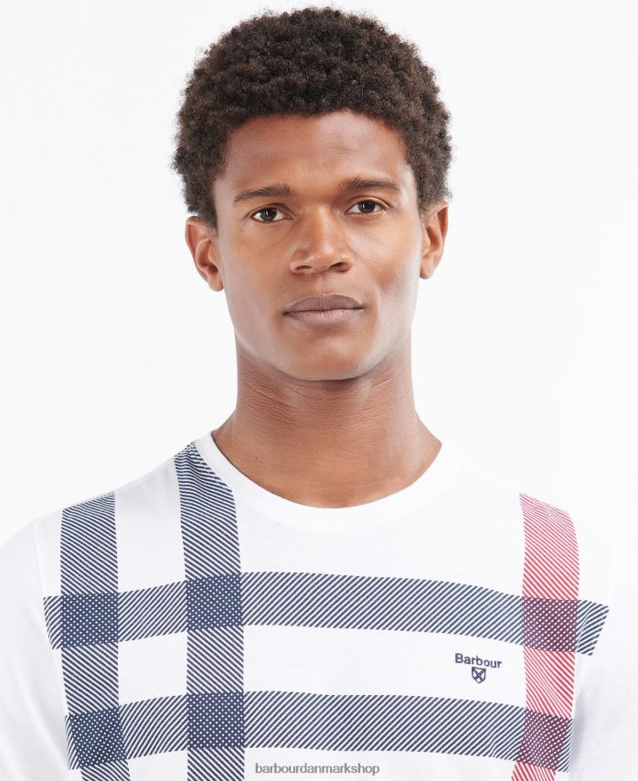 hvid norman t-shirt BR2BR2962 Mænd Barbour tøj
